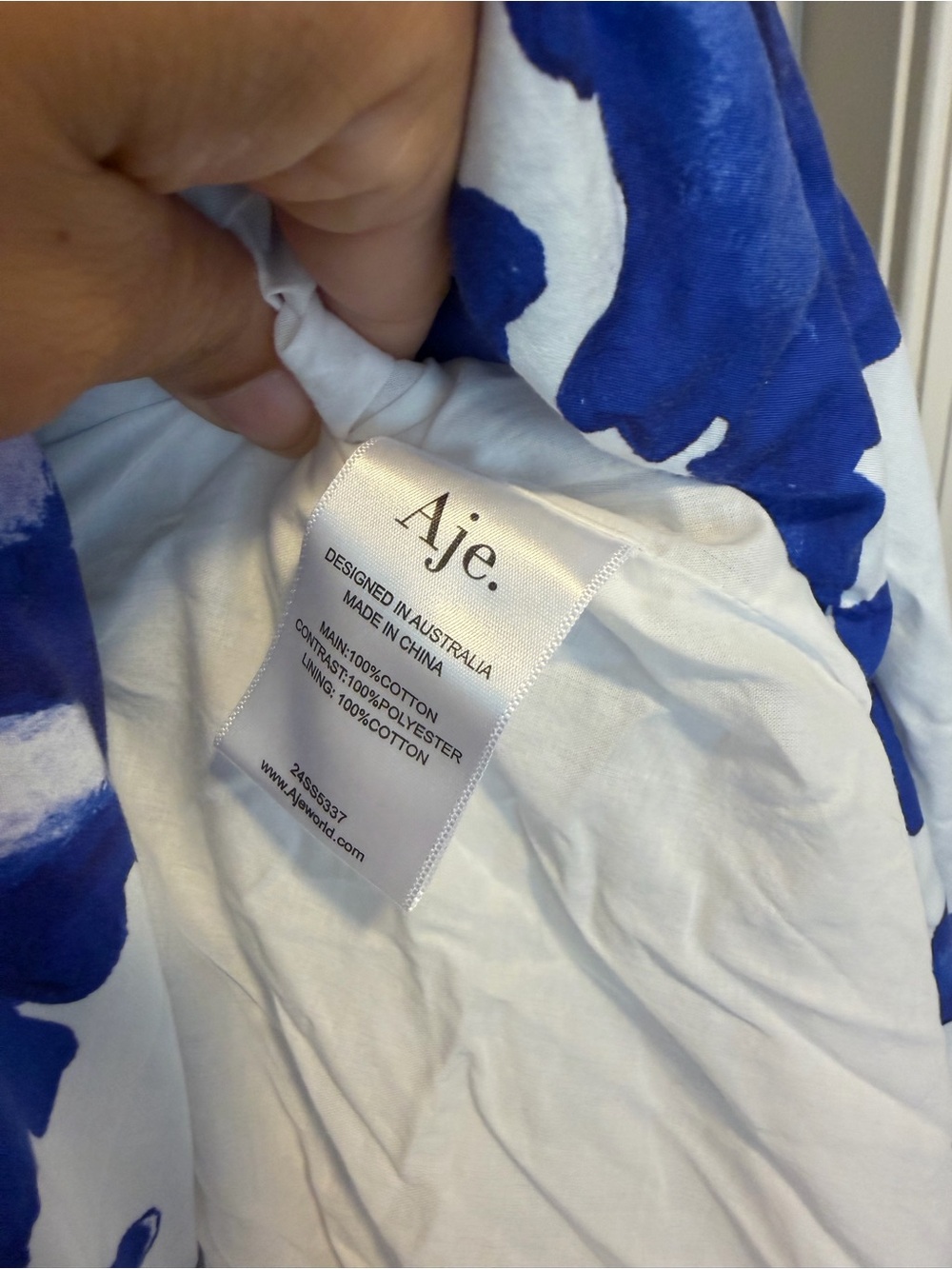 Aje Behold Maxi Dress Strapless Blue & White Floral Size AU 6 (US 2) - Picture 10 of 12